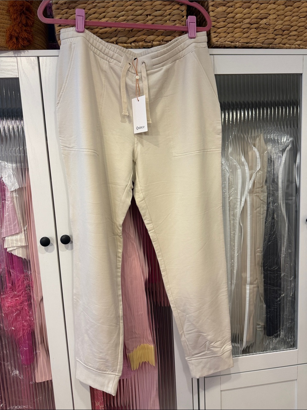 Quince Kids Cream Drawstring Sweatpants